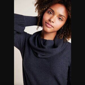 Anthropologie Jolene Wool Cowl Neck Sweater - XS, charcoal
